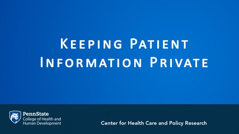 CHCPR-AtE-Hess-Thumbnail - Keeping Patient Info Private